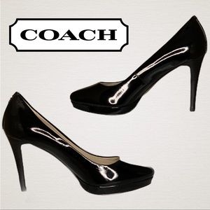 COACH “Giovanna” Black Patent Pumps NIB